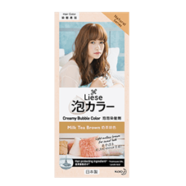 Kao - Liese Creamy Bubble Color (Natural Series) - 1 Box - Milk Tea Brown